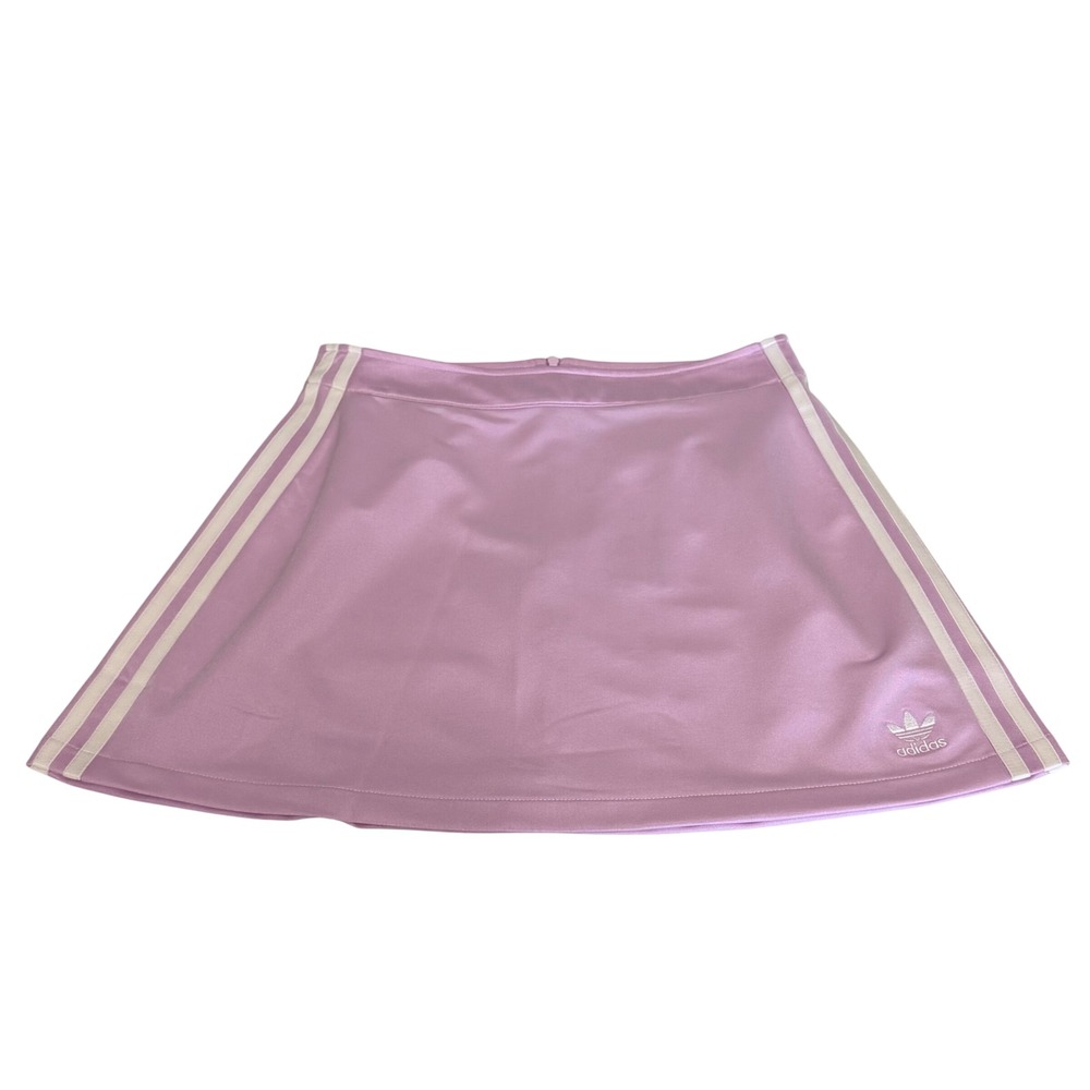 Adidas Originals 3S Mini Skirt Womens Small Light Orchid Purple 3-Stripe New